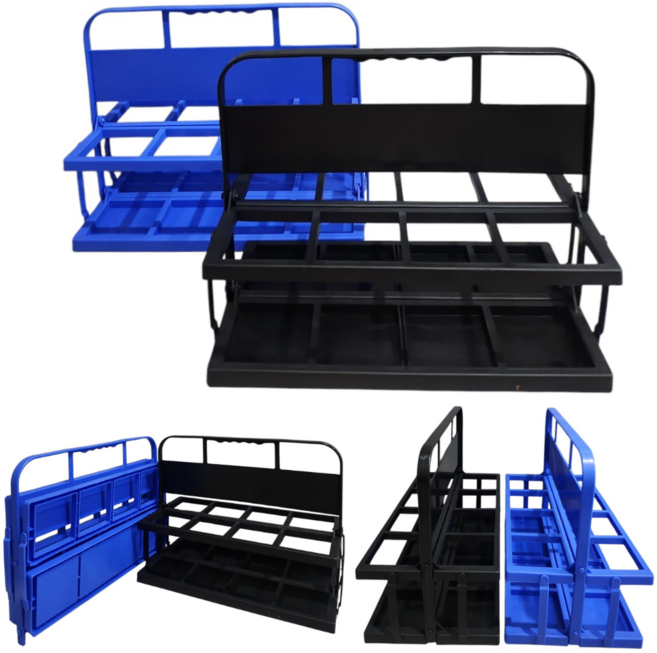 8구 사각 접이식 스포츠 생수 음료 보관대 컵홀더 캐리어, 1개, 블랙