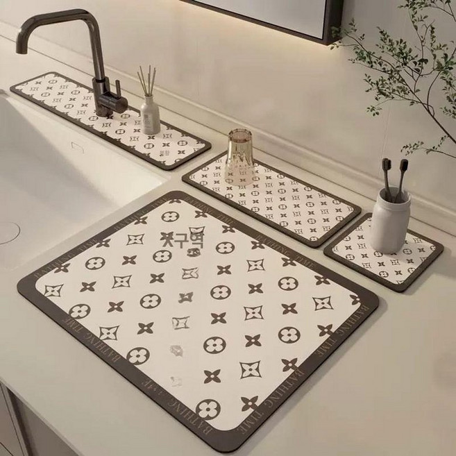 싱크대 상판 매트 주방 2개입 대형 부엌 깔판