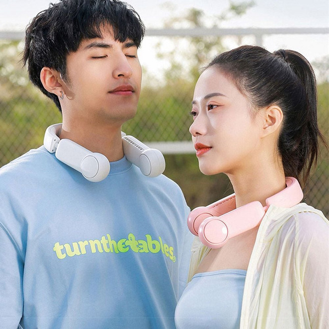 3세대 폴딩 급속 냉각 패드 목에거는 선풍기 넥풍기 휴대용 목걸이 날개없는, CT105 화이트