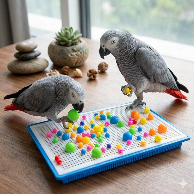 아이레노 앵무새 장난감 우울증 방지 장난감 세트 스트레스 해소 간편한 정리 수납, 단품, 1개