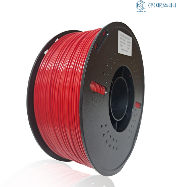고품질 국산 PETG 필라멘트 1kg/1.75m 3D프린터용 뱀부랩 재료, 레드
