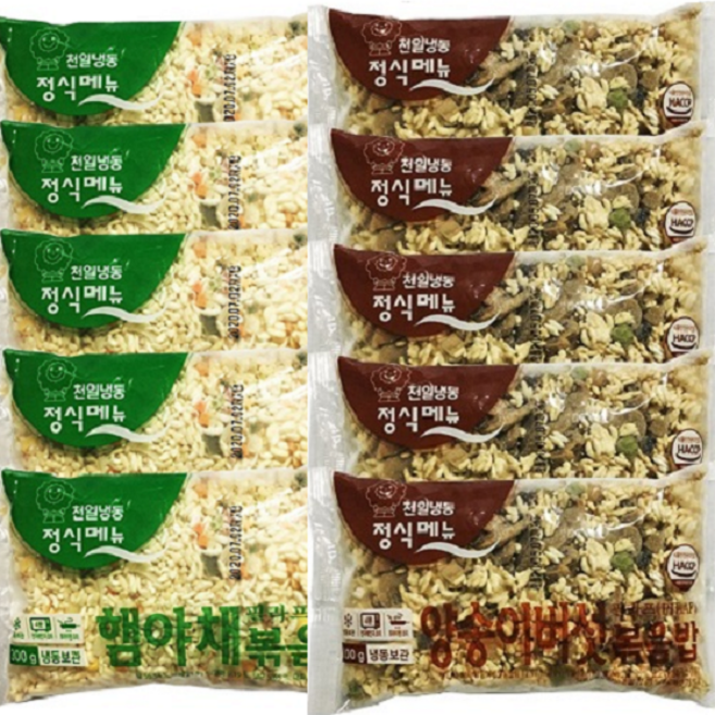 천일 볶음밥 10개 양송이버섯볶음밥5봉+햄야채볶음밥5봉