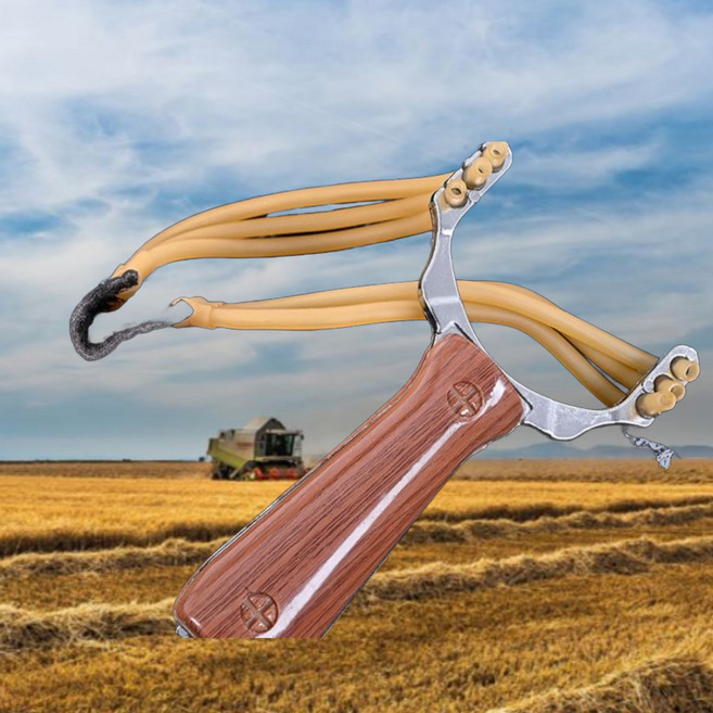 비쥬마켓 강력한 고무줄 새총 농작물보호 조류퇴치, 1개, 프리미엄_우드