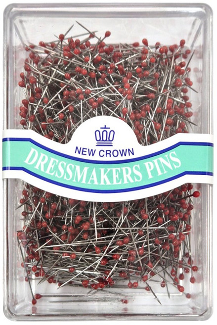 NEW CROWN 뉴크라운 대용량 시침핀 진주시침핀 볼 시침핀 진주핀 칼라핀 실크핀 Large case, 볼홍핀, 1개