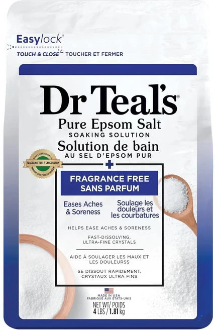 닥터틸즈 Dr Teal's 엡섬솔트 마그네슘 소크 무향 입욕제, 1.81kg, 1개 - 쿠팡