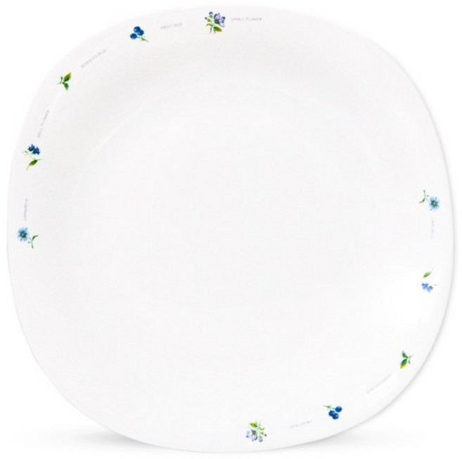 바칠레 유로피안 카모마일 사각소접시, WhiteColor, 1개