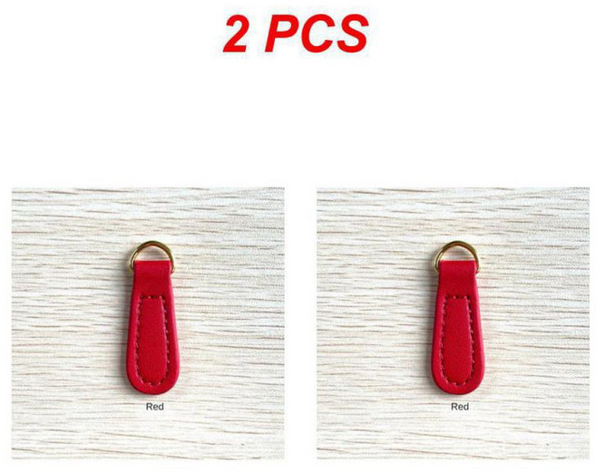 진짜 가죽 지퍼 풀러 헤드 배낭 버클 펜던트 당김 탭 재봉 수하물 액세서리 1 개 2 4