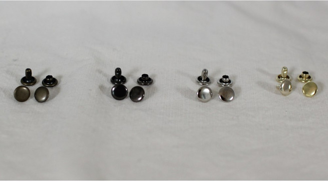 신주 양면 카시메 리벳 8mmx7mm 4컬러, 흑니켈, 1개