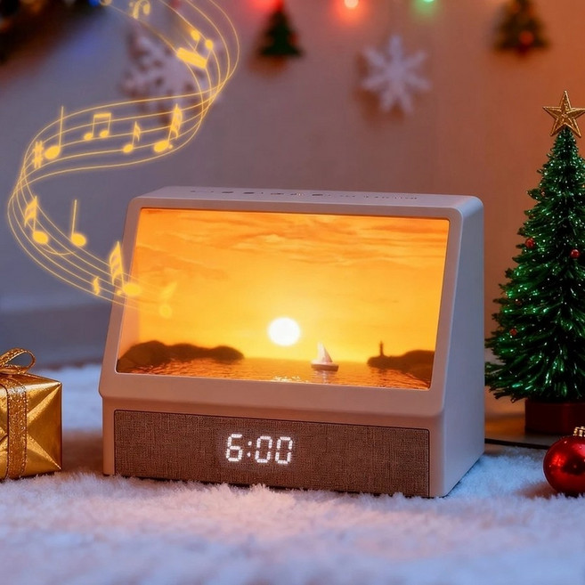 탁상용 일출 알람시계 조명 램프 블루투스 선라이즈 무드등