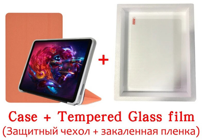 Alldocube Iplay50 mini 용 초박형 케이스 Alldocube Iplay 50 mini 8.4 인치 태블릿 PC 용 TPU 소프트 쉘 보호 커버, [01] Iplay50 mini 8.4inch, 오렌지색 유리 필름, 1개