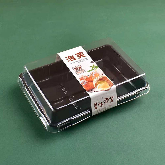 두바이쫀득쿠키 상자 모찌케이스 찹쌀떡 양갱 두쫀쿠, 1개, 6칸+슈크림 스티커 50개