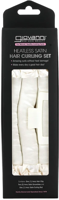 Giovanni 히트리스 새틴 헤어 컬링 세트 아이보리 4종, Giovanni히트리스새틴헤어컬링세트아이보리4종, 1개 - 쿠팡