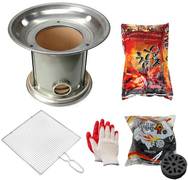 김대호 화덕 연탄화덕 구이세트 1구1탄 화로 숯불 야외 캠핑 난로 나혼산, 1개