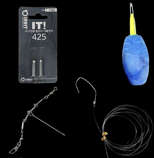 이누잇 원투 농어찌 세트 루어대용 3호대 미만용 국산 수제 농어 전자찌, 1개, 그린