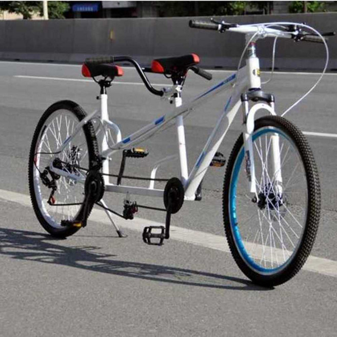 2인승 자전거 커플 가족 한강 바이크 유원지 성인, 더블 카본 스틸, 1개