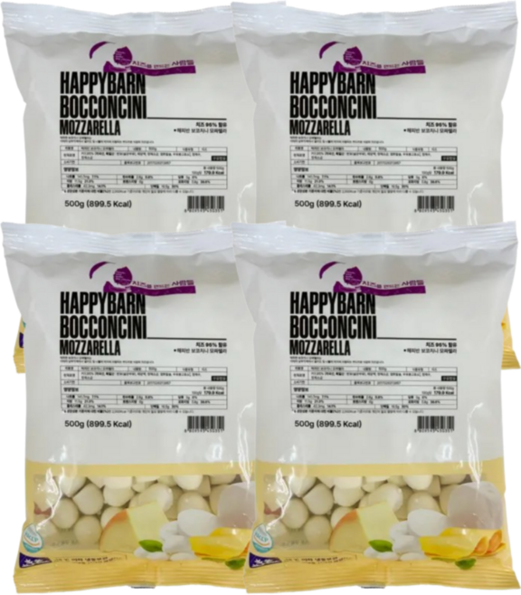 해피반 보코치니 모짜렐라 치즈 미국산 커드, 2개, 1kg