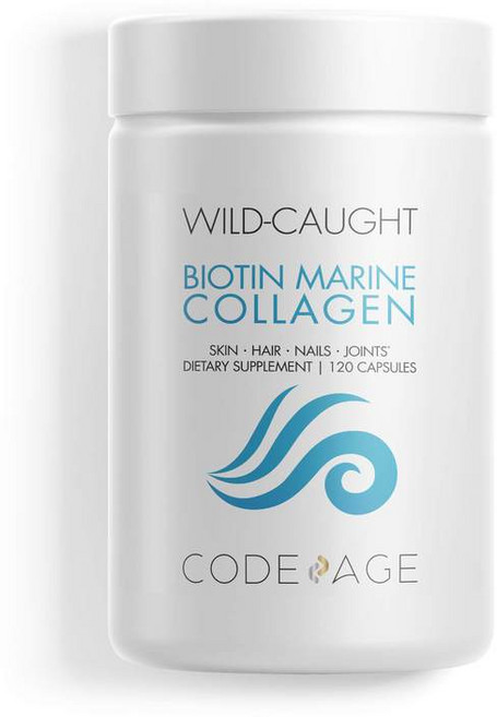 Codeage 生物素海洋膠原蛋白膠囊, 120顆, 1罐