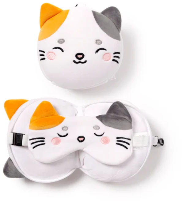 Relaxeazzz 릴랙시즈 캐릭터 수면안대 베개세트 어린이 비행기 목베개 기내용 장거리