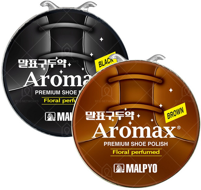 말표 구두약 캔 40g (블랙/브라운) 1+1, 블랙+브라운, 1세트