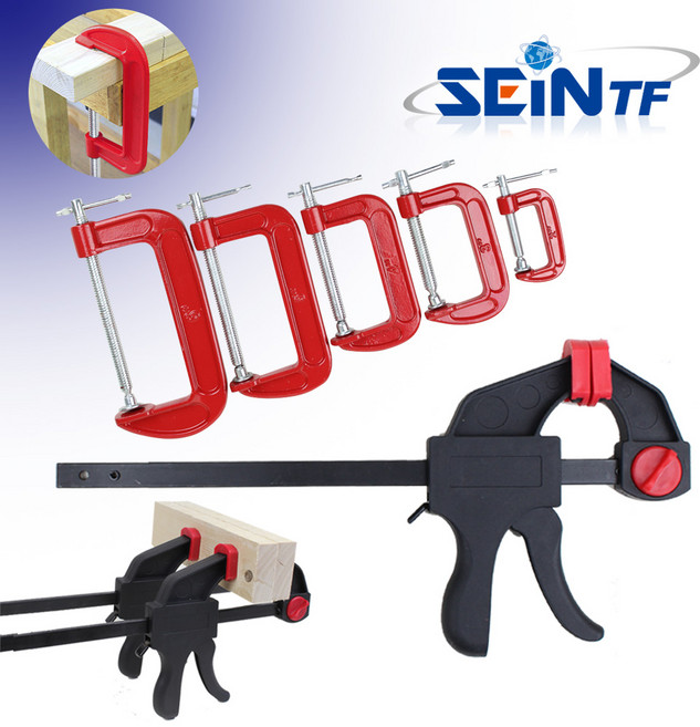 세인티에프 퀵그립 만력기 목공 C형 F형 클램프 고정, 1개, 선택01. 목공용 퀵그립