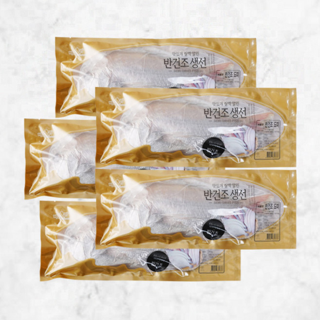 동방 국내산 반건조 도미, 5개, 600g