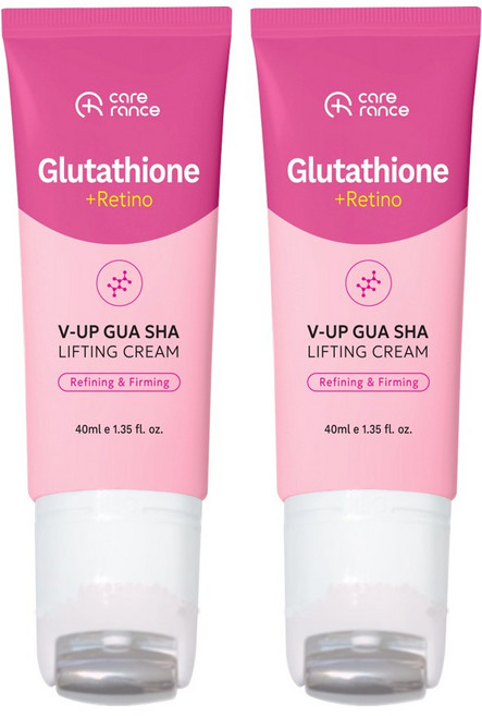 케어란스 글루타치온 + 레티노 브이-업 괄사 리프팅 크림, 2개, 40ml