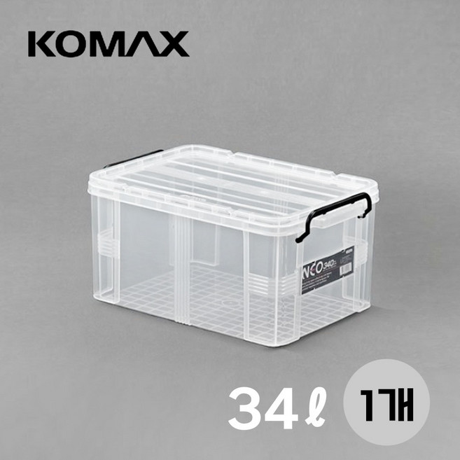 코멕스 네오박스 리빙박스 수납함 600(60리터) 1개, 34L, 34L