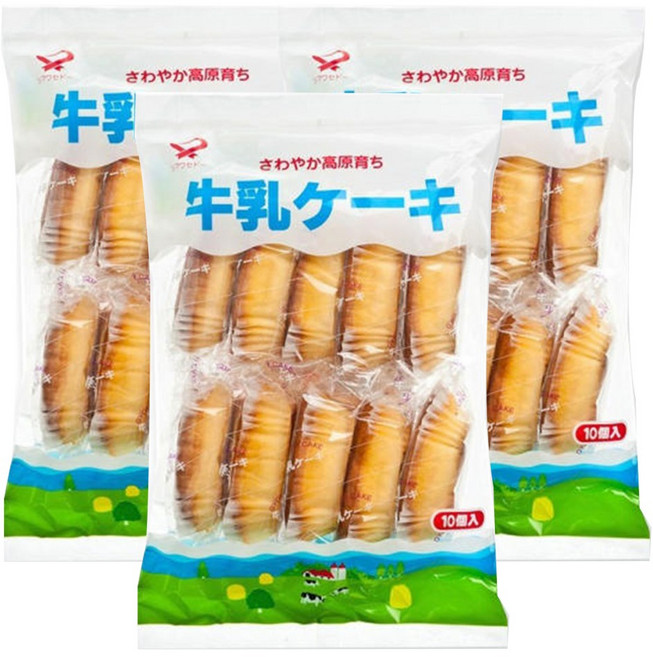 시와이세도 우유 케이크, 3개, 180g
