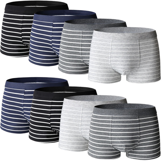 스트라이프 면 남성팬티 드로즈 8종세트