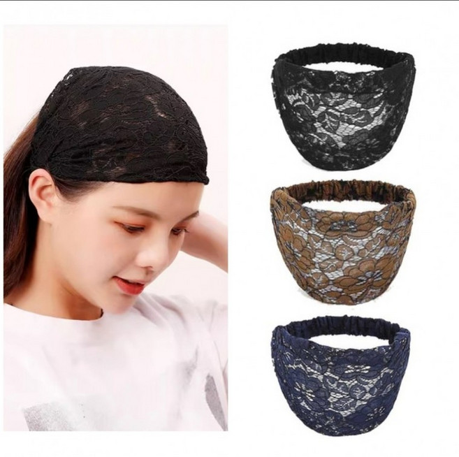 [당일배송] 중년 여성 플라워 비니 조리 두건 주방 헤어밴드