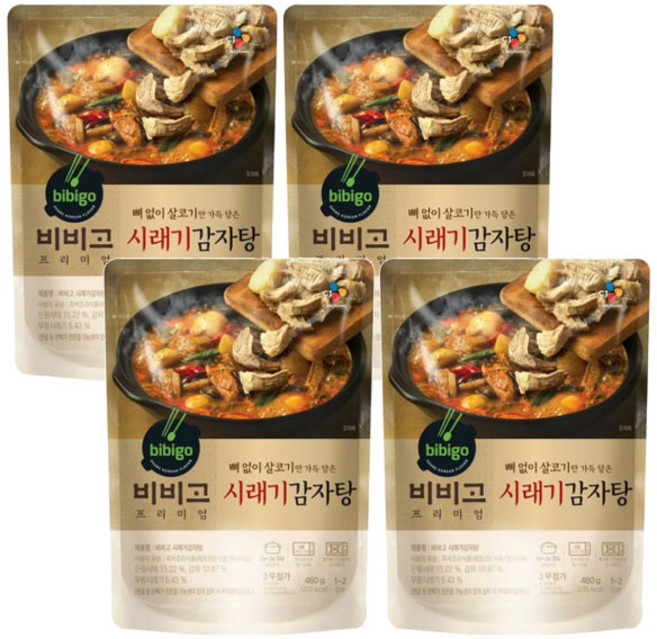 비비고 시래기 감자탕, 460g, 4개