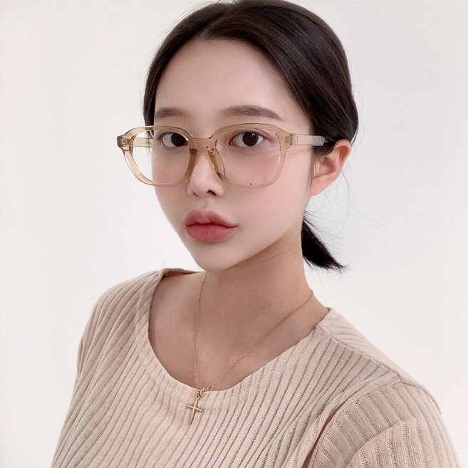 VANANA2 남자 여자 오버핏 프레임 다각형 뿔테 안경