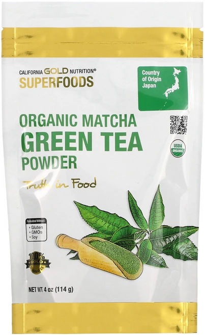 CGN 캘리포니아골드뉴트리션 슈퍼푸드 말차 녹차 그린티 114g 분말 파우더 가루 Superfoods Matcha Green Tea, 1개 - 쿠팡