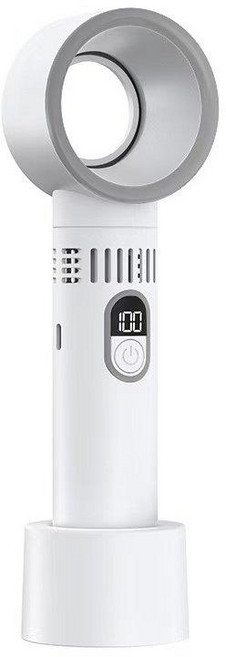 든든커머스 날개없는선풍기 타워형 미니선풍기 냉풍기, 디지털 화이트