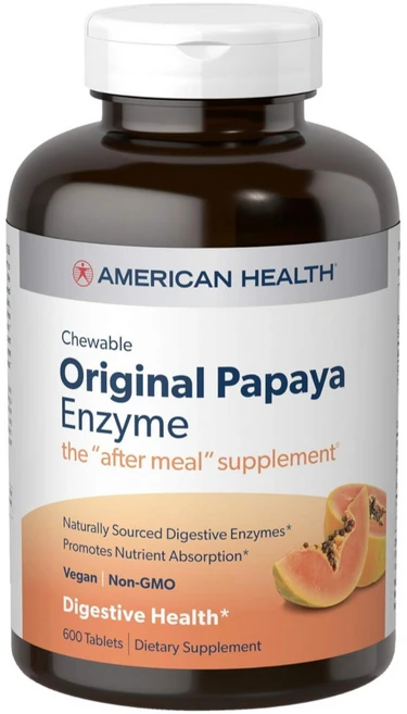 American Health Original Papaya Enzyme 아메리칸 헬스 츄어블 오리지널 파파야 엔자임 600정, 1개, 기본 - 쿠팡