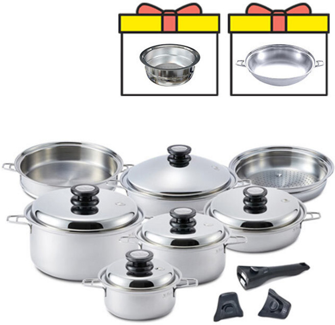 [JKLIVING] 마마르떼 마스터세트, 스텐, 1세트, 마스터세트(24팬+24스티머)