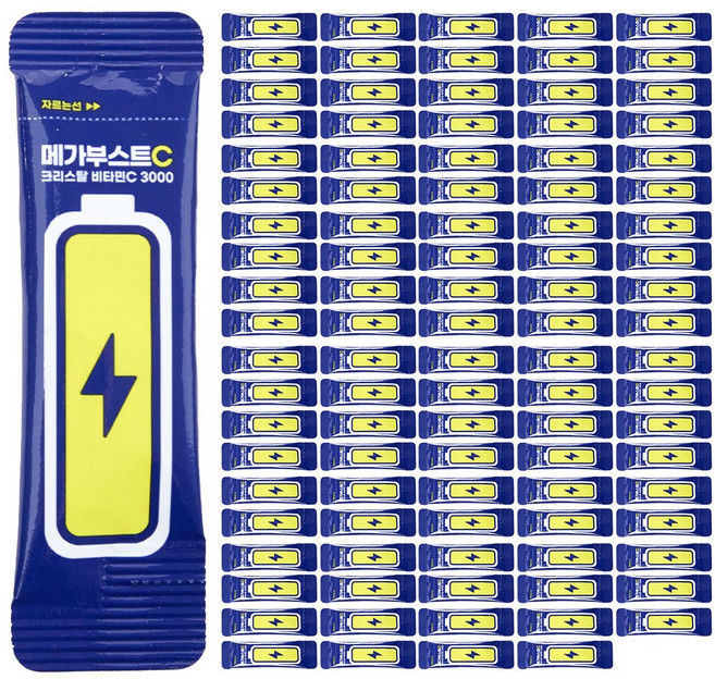 메가부스트C 크리스탈 비타민C 3000mg 100포 1BOX, 1박스, 100회분