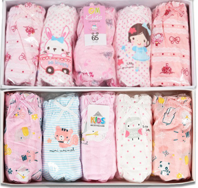 오마샤리프 ) 여아용 러블리데이+리틀애니멀 10종 삼각팬티