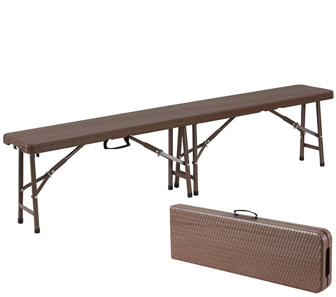 오에이데스크 프리미엄 브로몰딩 접이식 벤치, 브라운