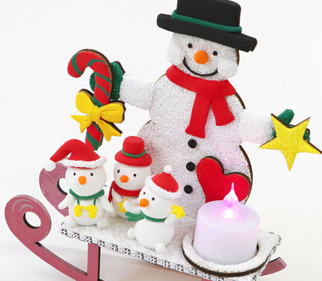 DIY 크리스마스 눈사람 썰매 흔들이 만들기 (2개입)