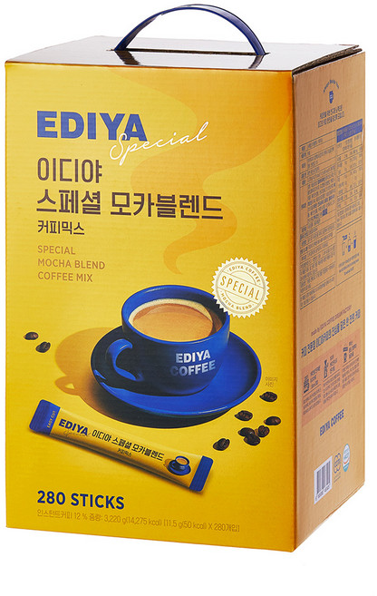 [오늘ONL컴퍼니]이디야 커피믹스 스페셜 모카블렌드 280개입 인스턴트커피, 11.5g, 1개