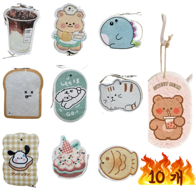 쿠쿠팡팡 압축수세미 주방용 우수한 거품력 10P, 10개, 1세트