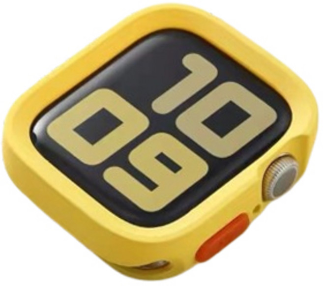 투에이비 애플워치 실리콘 범퍼 젤리 풀커버 케이스, 옐로우