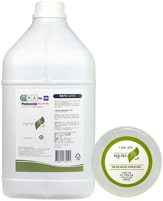 피톤치드 스프레이 탈취제 편백수 탈취제 피톤치드 스프레이 4l + 피톤치드 천연비누, 1개