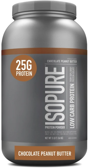 이소퓨어 저탄수화물 프로틴 파우더 초콜릿 피넛버터, 1.36kg, 1개 - 쿠팡