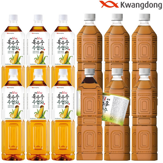 광동 옥수수수염차 1.5L + 옥수수수염차 무라벨 1.5L