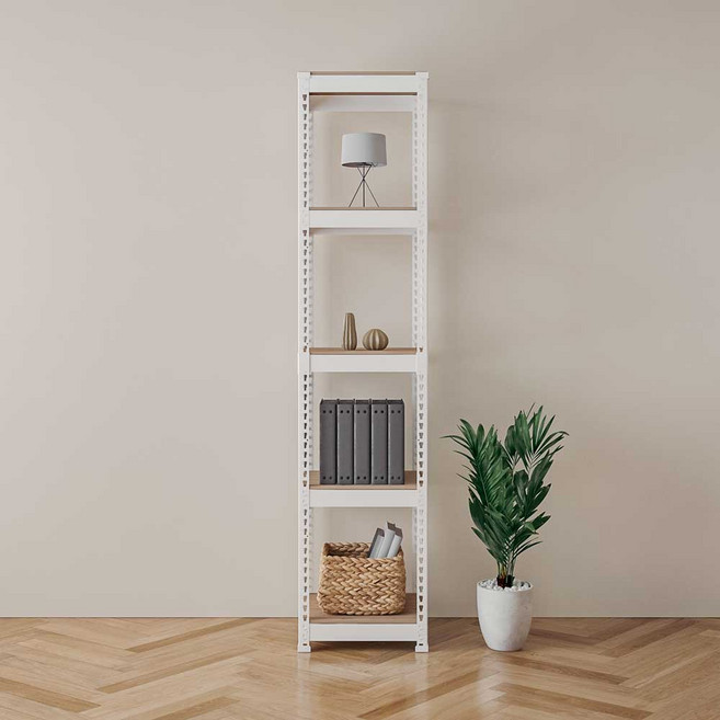 스피드랙 조립식 철제 틈새 선반 가로500mm, 500x500, 1950_5단, 블랙, 1개