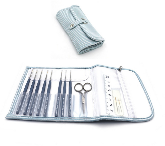 조이자수 에티모 블루 레이스 코바늘 세트 TLS-001, 1개