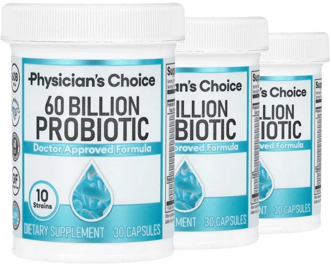피지션스 초이스 프로바이오틱 600억 CFU 30정 유산균 x 3병, 3개 - 쿠팡