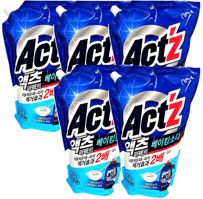 피죤 액츠 퍼팩트 베이킹소다, 1.5L, 5개